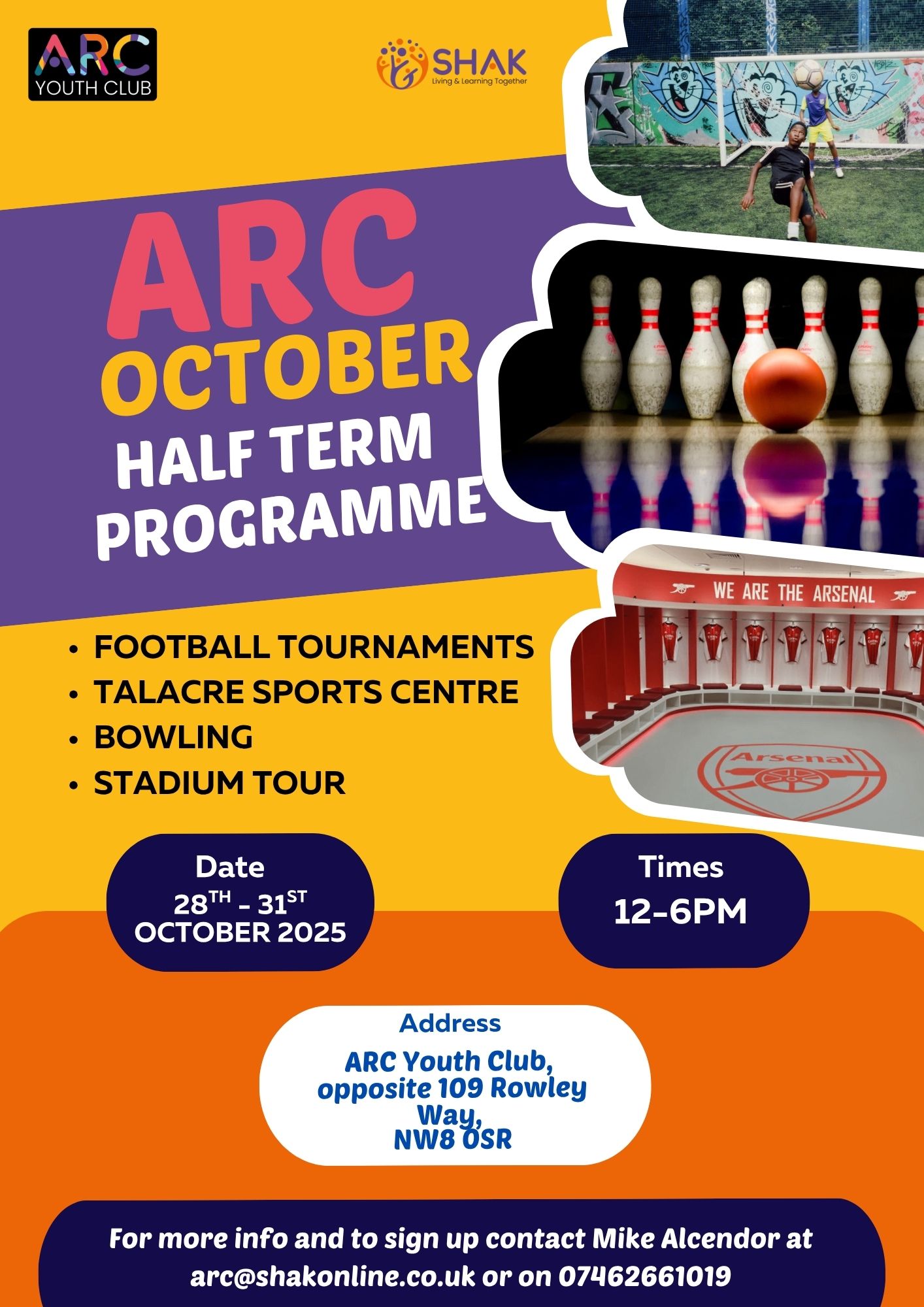 Shak Online ARC October Half Term Programme